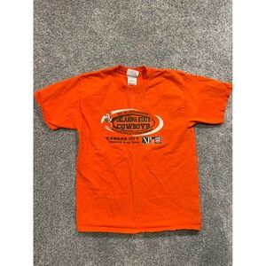 VTG Oklahoma State Cowboys Big 12 Basketball Tournament 2000 Shirt Mens L Orange